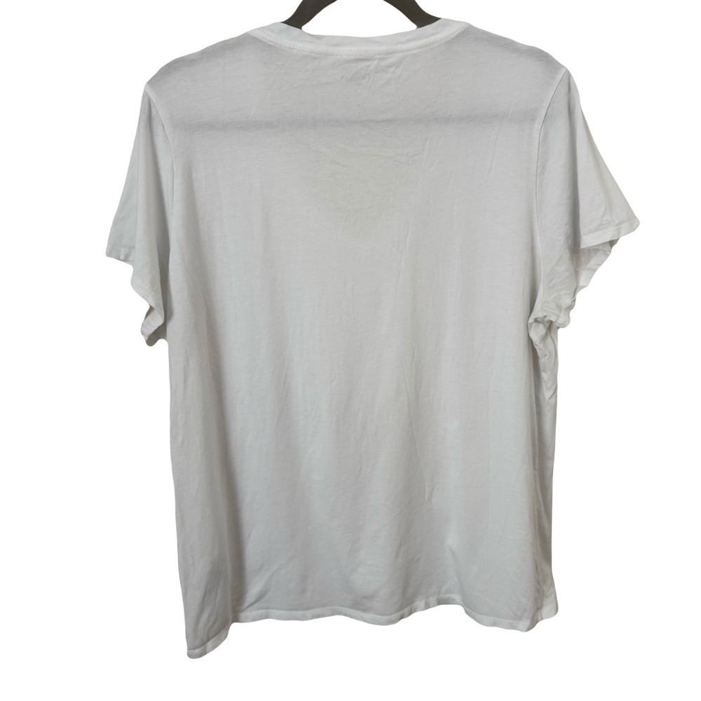 Quince Soft White Classic Basic Minimalist V-Neck‎ T-Shirt X-Large - Picture 3 of 7